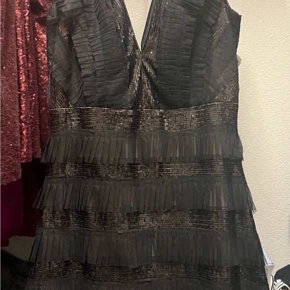 Tadashi Shoji Katja Sequin Ruffle Mini Dress - Picture 2 of 2